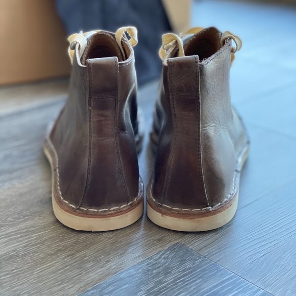 John Varvatos Brown Leather Boots - Picture 3 of 8